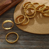 Luxurious Titanium Steel Gold-Plated Ring, Rings, $ 13.00, A Moment Of Now™